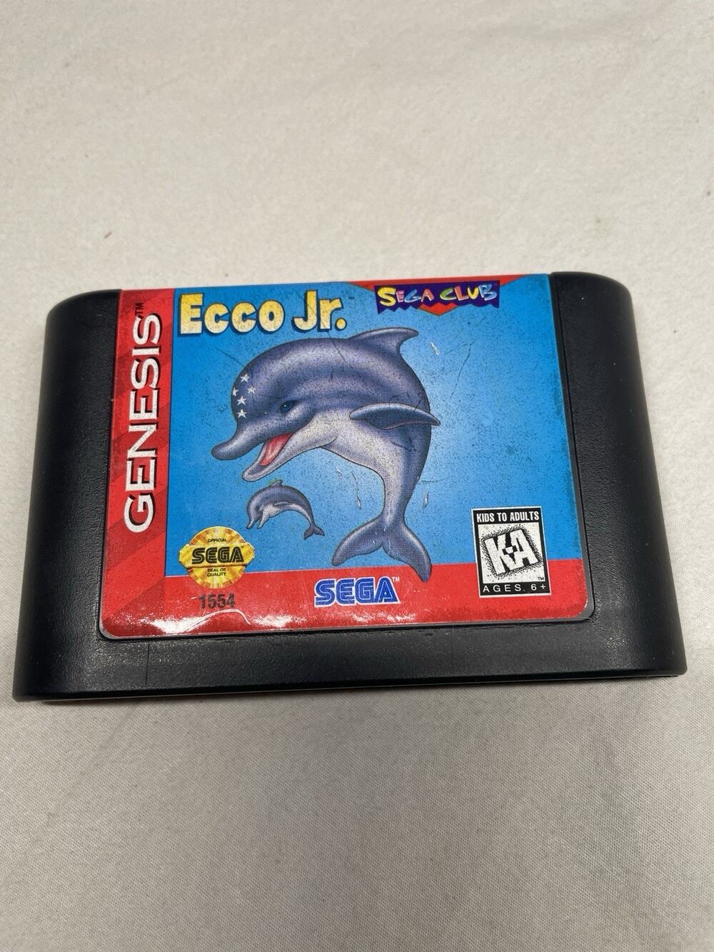 ECCO JR. Authentic (Sega Genesis, 1995) Cartridge Only. Tested & Working!